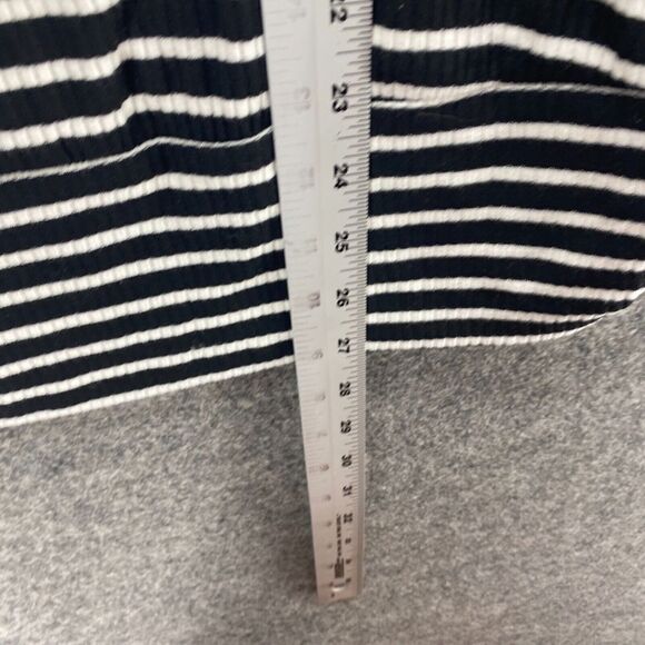 Apt.9 Sweater Pullover Women XL Black Striped 3/4 Sleeve Round Neck Cotton Knit - Picture 8 of 10